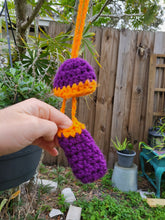Load image into Gallery viewer, Hand crocheted mushroom pouch