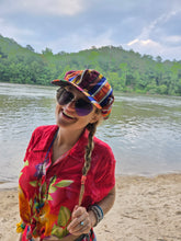 Load image into Gallery viewer, Rasta Tribal Rainbow Newboy Cap