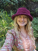Load image into Gallery viewer, Knit Burgandy Bucket Hat
