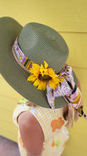 Load image into Gallery viewer, Floppy Wide Brim Olive Straw Sunhat