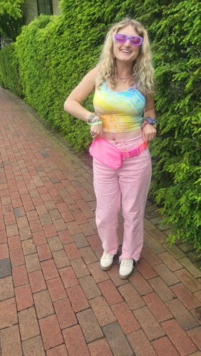 Pink Travel Waist Fanny Pack