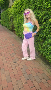 Purple Travel Waist Fanny Pack