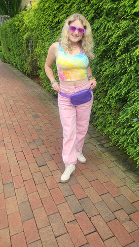 Purple Travel Waist Fanny Pack