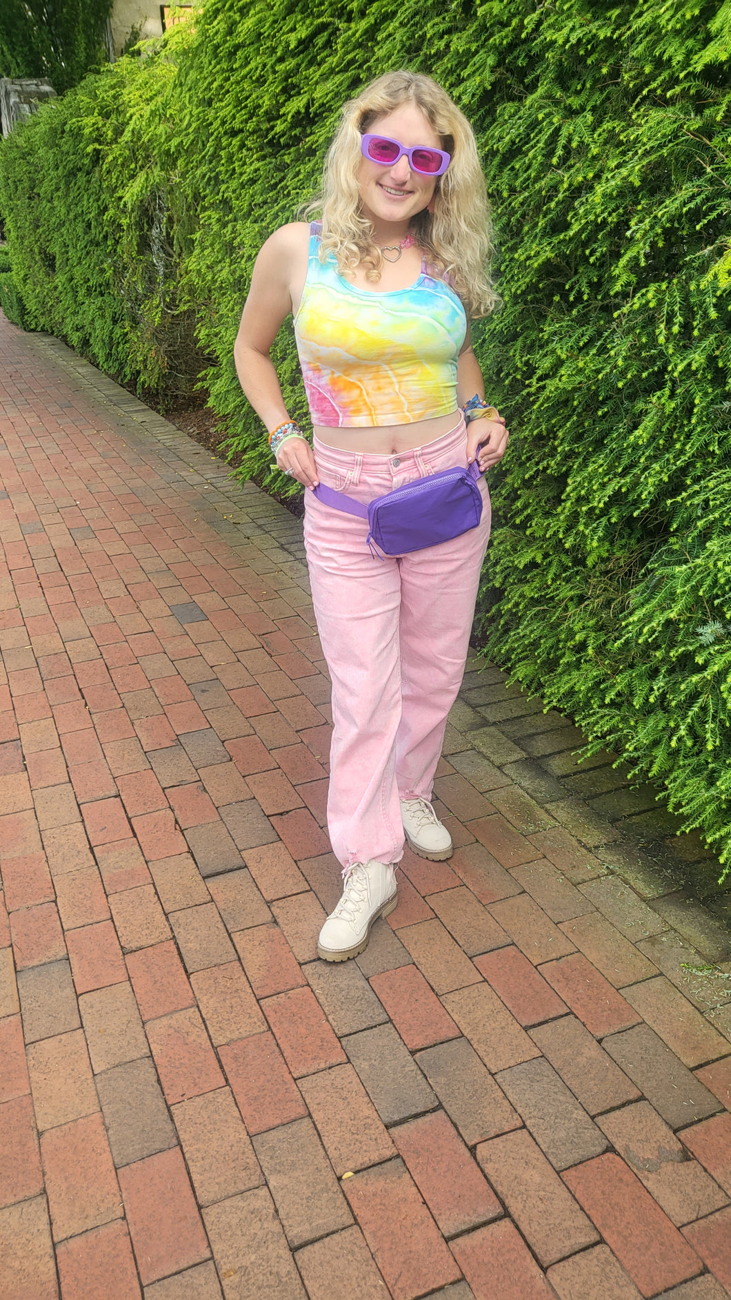 Purple Travel Waist Fanny Pack