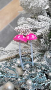 Pink Mushroom Earrings
