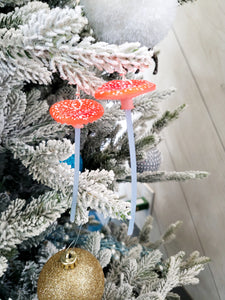 Orange Mushroom Earrings