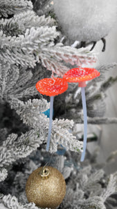 Orange Mushroom Earrings