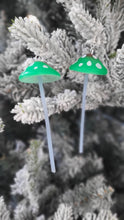 Load image into Gallery viewer, Green Mushroom Earrings