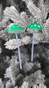 Green Mushroom Earrings