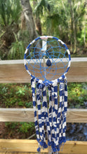 Load image into Gallery viewer, Blue and White Handmade Dreamcatcher