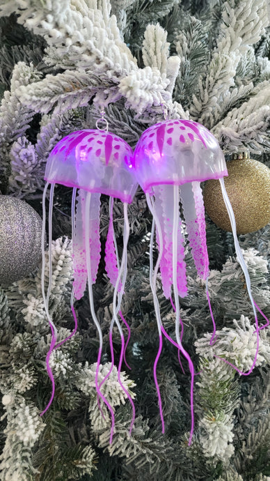 Purple Jellyfish Earrings