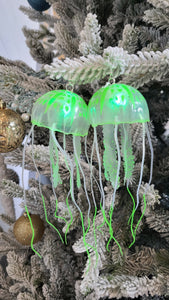 Green Jellyfish Earrings