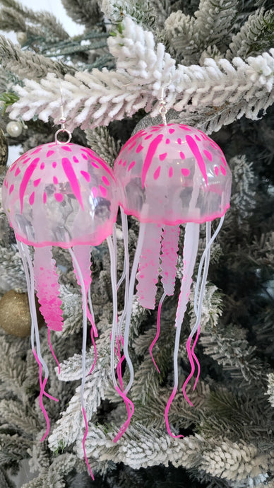 PINK Jellyfish Earrings