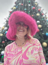 Load image into Gallery viewer, Hot Pink Floppy Faux Fur Bucket Hat