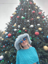 Load image into Gallery viewer, Floppy Faux Fur Baby Blue Bucket hat