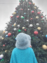 Load image into Gallery viewer, Floppy Faux Fur Baby Blue Bucket hat
