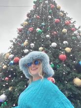 Load image into Gallery viewer, Floppy Faux Fur Baby Blue Bucket hat
