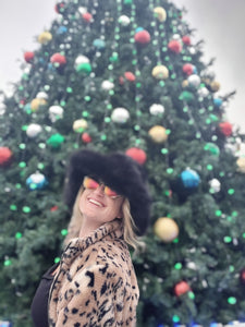 Black Faux Fur Hat