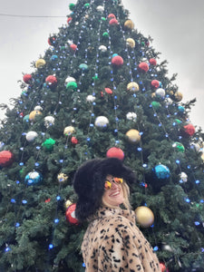 Black Faux Fur Hat