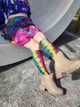 Load image into Gallery viewer, Handmade Tie Dye Knee Socks