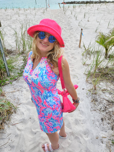 Hot Pink Courdoroy Bucket Hat