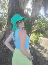 Load image into Gallery viewer, Green Terry Cloth Floppy Bucket Hat