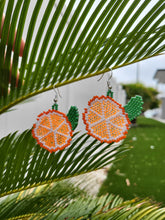 Load image into Gallery viewer, Beaded Florida Orange Earrings