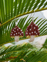 Load image into Gallery viewer, Handbeaded Mushroom Earrings