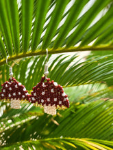 Load image into Gallery viewer, Handbeaded Mushroom Earrings