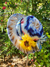 Load image into Gallery viewer, Red White and Blue Tye Dye Fedora