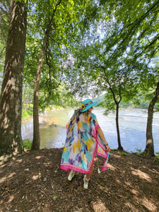 Rainbow Watercolor Kimono