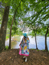 Load image into Gallery viewer, Rainbow Watercolor Kimono