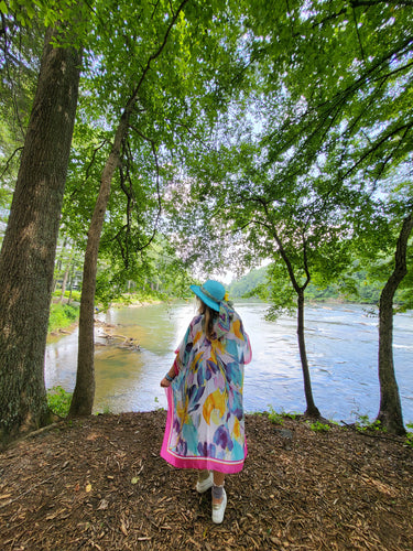 Rainbow Watercolor Kimono
