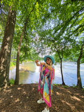 Load image into Gallery viewer, Rainbow Watercolor Kimono