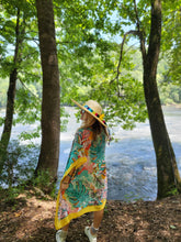 Load image into Gallery viewer, Yellow Tropical Kimono