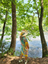 Load image into Gallery viewer, Yellow Tropical Kimono