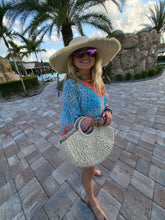 Load image into Gallery viewer, Large Straw Tote Bag