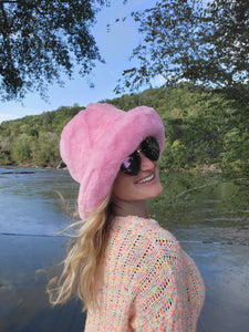 Fuzzy Baby Pink Bucket Hat