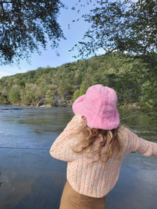 Fuzzy Baby Pink Bucket Hat