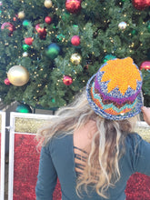 Load image into Gallery viewer, Rainbow ZigZag Orange Sunshine Crochet Bucket Hat