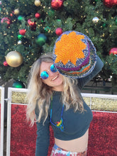 Load image into Gallery viewer, Rainbow ZigZag Orange Sunshine Crochet Bucket Hat