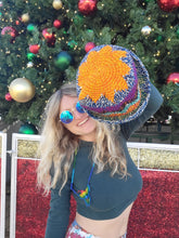 Load image into Gallery viewer, Rainbow ZigZag Orange Sunshine Crochet Bucket Hat