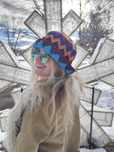 Load image into Gallery viewer, Rainbow Zig Zag Star Crochet Bucket Hat