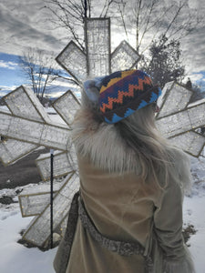 Rainbow Zig Zag Star Crochet Bucket Hat