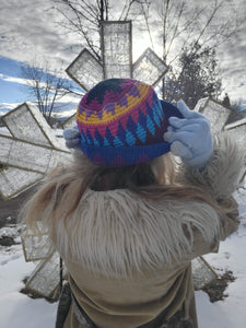 Rainbow Diamond Jester Crochet Bucket Hat