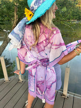 Load image into Gallery viewer, Purple Marble Kimono