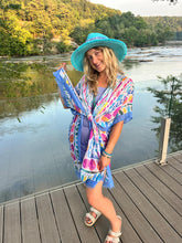 Load image into Gallery viewer, Abstract Rainbow Kimono