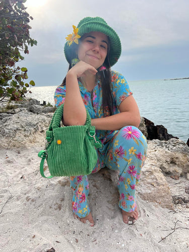 Green Courdoroy Day Bag