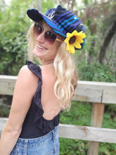 Load image into Gallery viewer, Black and Blue Rasta Newsboy Hat