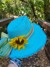 Load image into Gallery viewer, Turquoise Sunhat